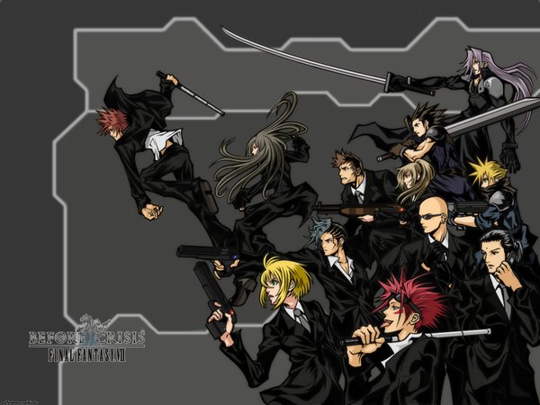 Anime picture 1600x1200 with final fantasy final fantasy vii square enix group before crisis