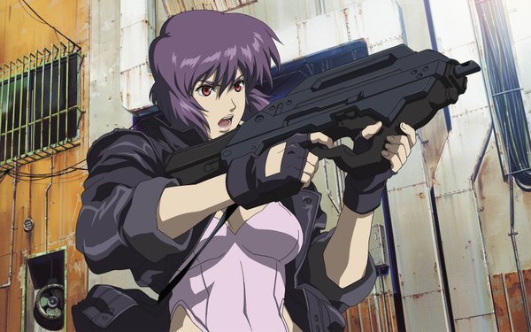 Anime picture 1680x1050 with ghost in the shell production i.g kusanagi motoko wide image
