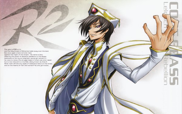 Anime picture 1920x1200 with code geass sunrise (studio) lelouch lamperouge highres wide image caodjah
