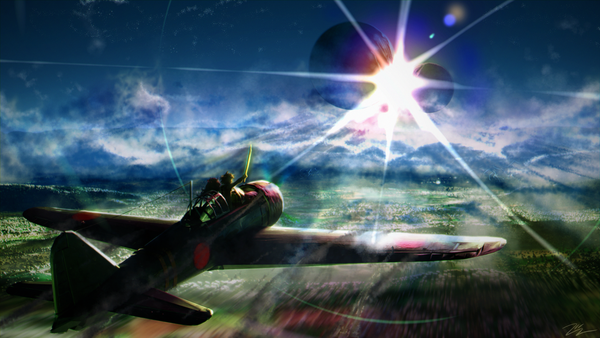 Anime picture 3840x2160 with zero no tsukaima j.c. staff louise francoise le blanc de la valliere hiraga saito denjiyuudou long hair highres short hair wide image holding signed absurdres sky cloud (clouds) outdoors flying girl boy weapon plant (plants)