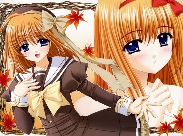 Anime picture 4826x3606 with shuffle! really really fuyou kaede highres autumn