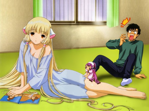 Anime picture 1600x1200 with chobits chii sumomo motosuwa hideki