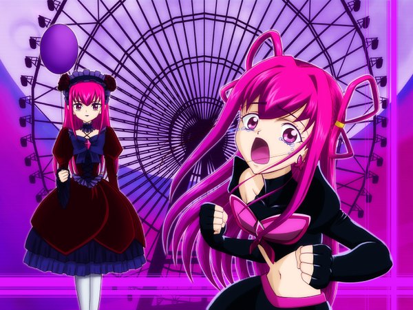 Anime picture 1600x1200 with precure yes! precure 5 toei animation blockice purple background dark cure (yes! precure 5) tagme