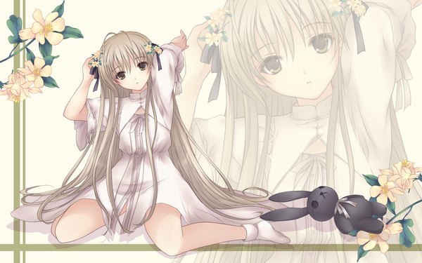 Anime picture 1920x1200 with yosuga no sora kasugano sora akino subaru highres wide image wallpaper dress