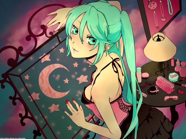 Anime picture 1600x1200 with vocaloid hatsune miku vector girl tagme