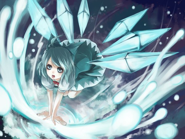 Anime picture 1024x768 with touhou cirno girl tagme