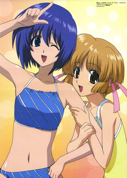 Anime picture 1431x2000 with comic party haga reiko tsukamoto chisa tall image swimsuit