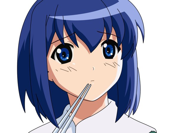 Anime picture 2000x1495 with nurse witch komugi-chan tatsunoko kokubunji koyori highres white background blue hair