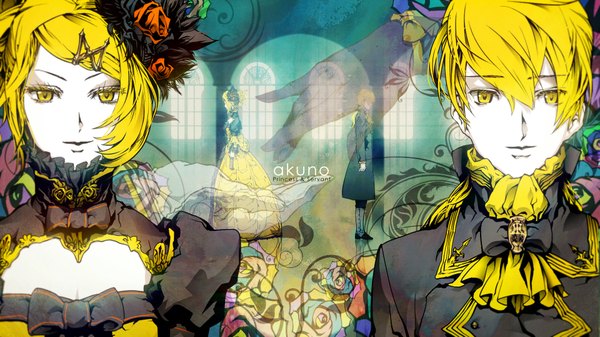 Anime picture 1920x1080 with vocaloid kagamine rin kagamine len nagimiso highres wide image girl