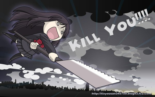 Аниме картинка 1680x1050 с школьные дни katsura kotonoha широкое изображение девушка сэрафуку нож