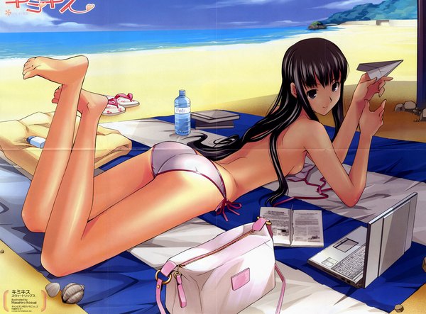 Anime picture 6167x4563 with kimi kiss highres light erotic scan girl