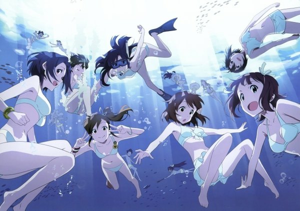 Anime picture 1280x899 with idolmaster hoshii miki kisaragi chihaya amami haruka ganaha hibiki shijou takane minase iori kikuchi makoto hagiwara yukiho miura azusa takatsuki yayoi akizuki ritsuko futami mami futami ami otonashi kotori producer (idolmaster anime) nishigori atsushi long hair short hair open mouth