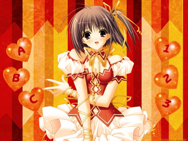 Anime picture 1600x1200 with suzuhira hiro valentine waitress girl ribbon (ribbons)