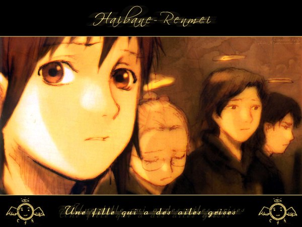 Anime picture 1280x960 with haibane renmei rakka (haibane) hikari (haibane) kana (haibane) nemu (haibane) girl