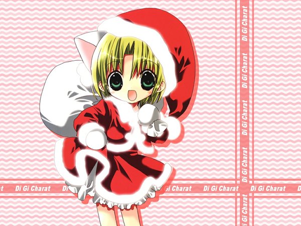 Anime picture 1024x768 with di gi charat madhouse dejiko christmas girl