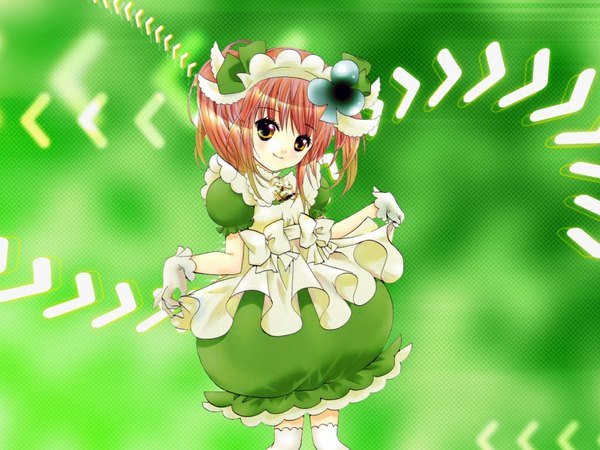 Anime picture 1024x768 with shugo chara! hinamori amu green background tagme