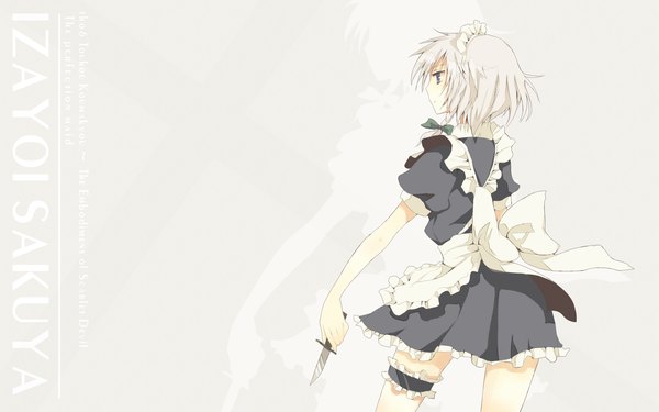 Anime picture 1920x1200 with touhou izayoi sakuya highres wide image girl