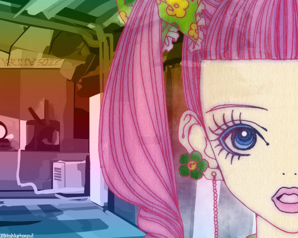 Anime picture 1280x1024 with paradise kiss madhouse miwako sakurada pink hair tagme