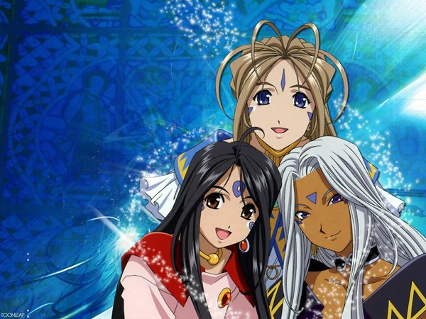 Anime picture 1600x1200 with aa megami-sama anime international company belldandy urd skuld