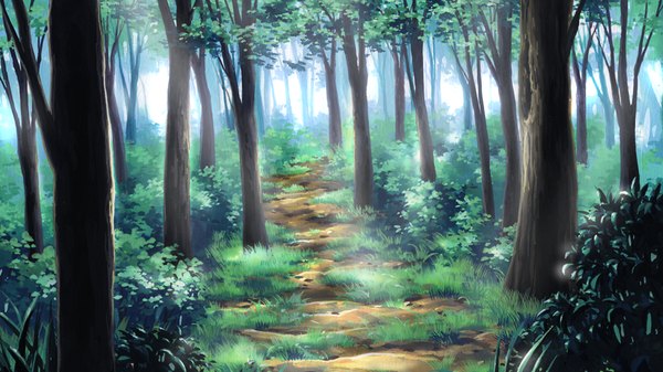 Anime picture 1024x576 with jesus 13th wide image game cg no people landscape nature plant (plants) tree (trees) forest