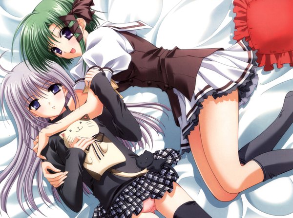 Anime picture 2996x2241 with shuffle! shigure asa primula nishimata aoi highres light erotic skirt underwear panties