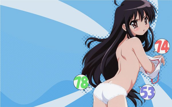 Anime picture 1920x1200 with shakugan no shana j.c. staff shana highres light erotic wide image underwear only undressing underwear panties