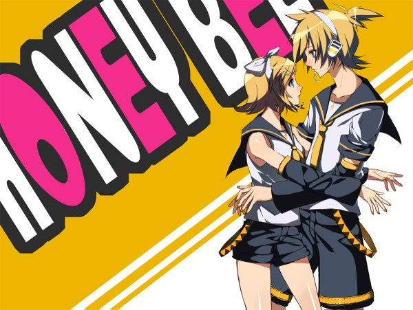 Anime picture 1200x903 with vocaloid kagamine rin kagamine len mizore syrup girl