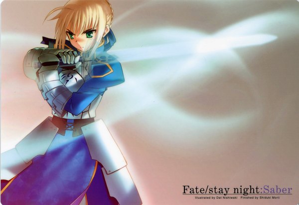 Anime picture 2187x1500 with fate (series) fate/stay night studio deen type-moon artoria pendragon (all) saber nishiwaki dat highres