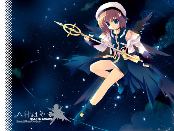 Anime picture 1600x1200 with mahou shoujo lyrical nanoha mahou shoujo lyrical nanoha strikers yagami hayate rei (rei's room) girl x hair ornament