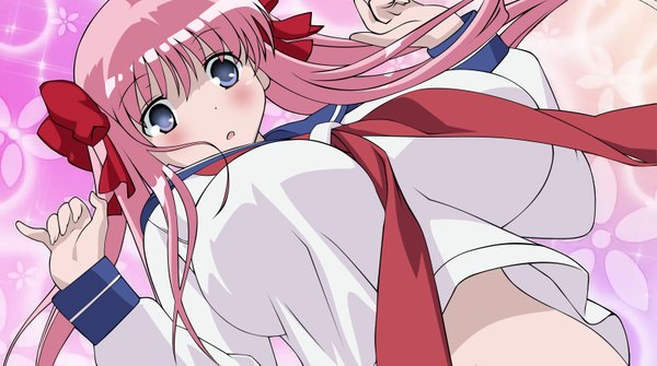 Anime picture 3200x1790 with saki haramura nodoka highres light erotic wide image serafuku