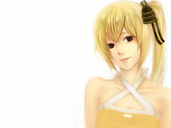 Anime picture 1024x768 with vocaloid akita neru white background realistic jpeg artifacts girl eiy