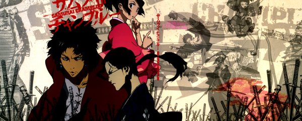 Anime picture 2560x1024 with samurai champloo mugen (samurai champloo) jinnosuke fuu (samurai champloo) highres wide image boy