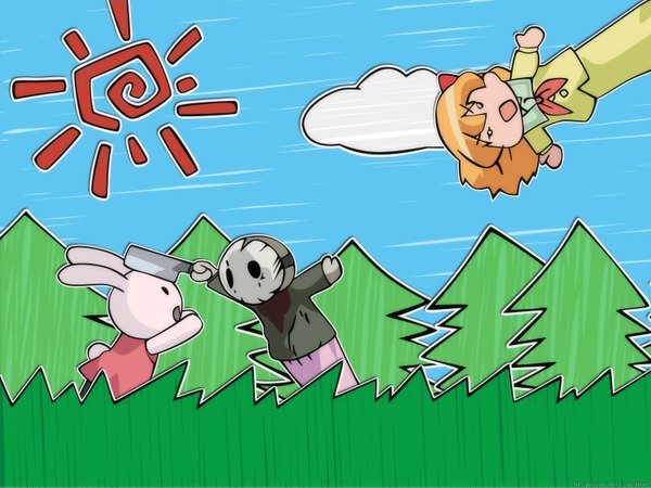 Anime picture 1600x1200 with pani poni dash! shiratori suzune bunny puppet tagme