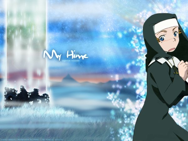 Anime picture 1152x864 with mai hime sunrise (studio) nun tagme sanada yukariko