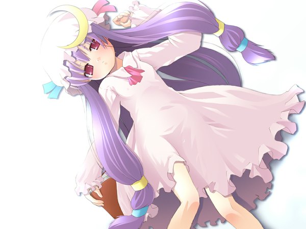 Anime picture 1024x768 with touhou patchouli knowledge white background girl tagme