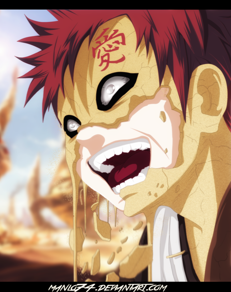 Anime picture 1600x2020 with naruto studio pierrot naruto (series) gaara hoenhaimm single tall image short hair open mouth sky red hair grey eyes tattoo coloring portrait close-up face sand jinchuriki boy