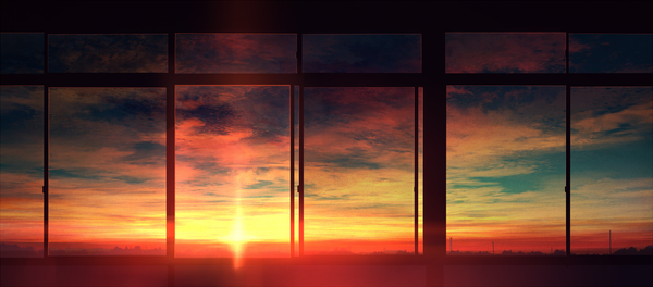 イラスト 1590x700 と オリジナル mks wide image 空 cloud (clouds) indoors sunlight evening sunset horizon no people landscape sunbeam scenic