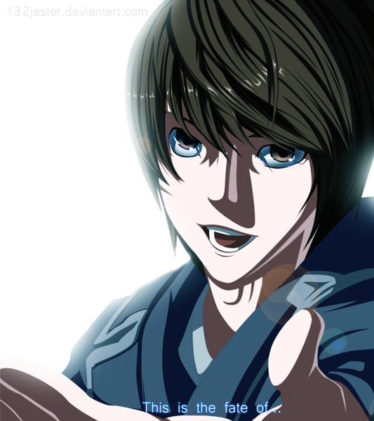 Anime picture 1000x1126 with death note madhouse yagami light 132jester single tall image short hair open mouth simple background brown hair white background brown eyes inscription coloring boy