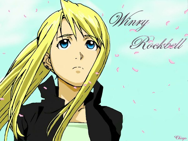 Anime picture 1024x768 with fullmetal alchemist studio bones winry rockbell tagme