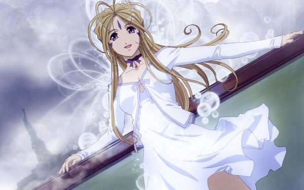 Аниме картинка 1440x900 с моя богиня! anime international company belldandy широкое изображение