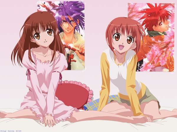 Anime picture 1600x1200 with d.n.angel xebec niwa daisuke dark mousy harada riku harada risa twins