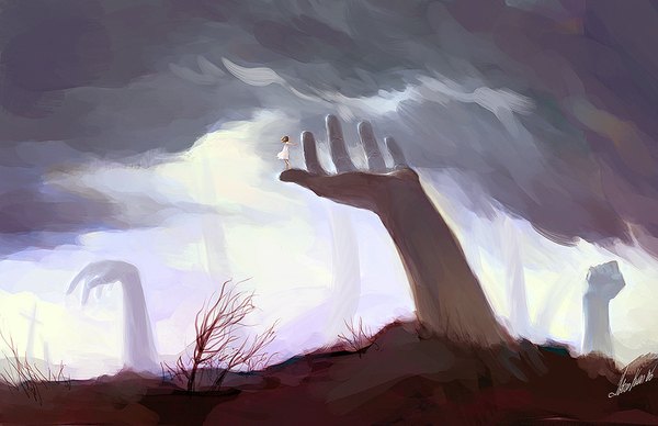 Аниме картинка 1024x663 с оригинальное изображение tobiee один (одна) небо облако (облака) девушка платье растение (растения) дерево (деревья) белое платье руки