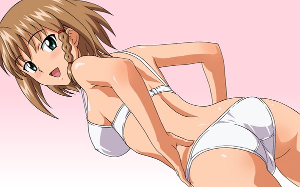 Anime picture 1920x1200 with aika r-16 sumeragi aika highres light erotic wide image underwear only underwear