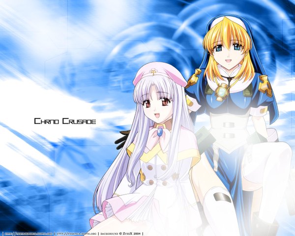 Anime picture 1280x1024 with chrono crusade gonzo azmaria hendric rosette christopher tagme