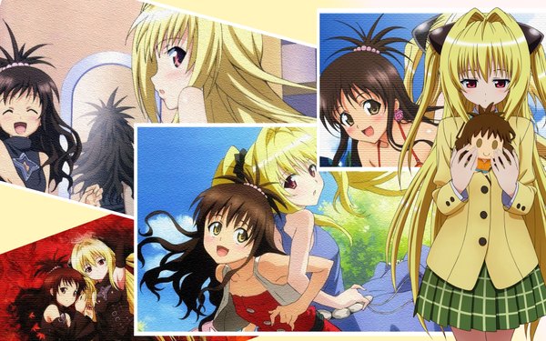 Anime picture 1920x1200 with toloveru toloveru darkness xebec konjiki no yami yuuki mikan highres wide image