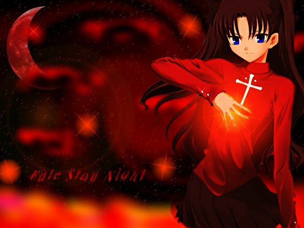Anime picture 1024x768 with fate (series) fate/stay night studio deen type-moon toosaka rin