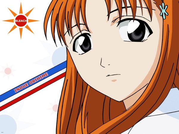 Anime picture 1600x1200 with bleach studio pierrot inoue orihime black eyes orange hair girl