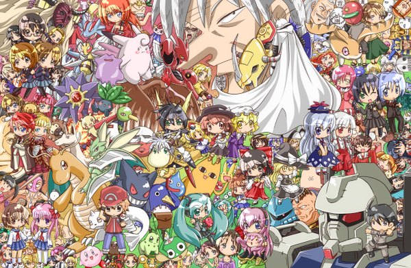 Anime picture 2450x1600 with pokemon k-on! suzumiya haruhi no yuutsu code geass lucky star hayate no gotoku! umineko no naku koro ni azumanga daioh saki ichigo mashimaro disgaea dragon quest inuyasha rurouni kenshin super robot wars digimon adventure keroro gunsou moyashimon sergeant keroro ghost sweeper mikami