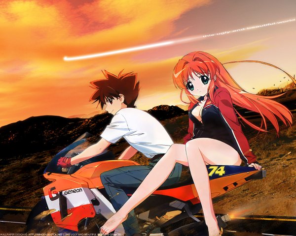 Anime picture 1280x1024 with kono minikuku mo utsukushii sekai motorcycle tagme