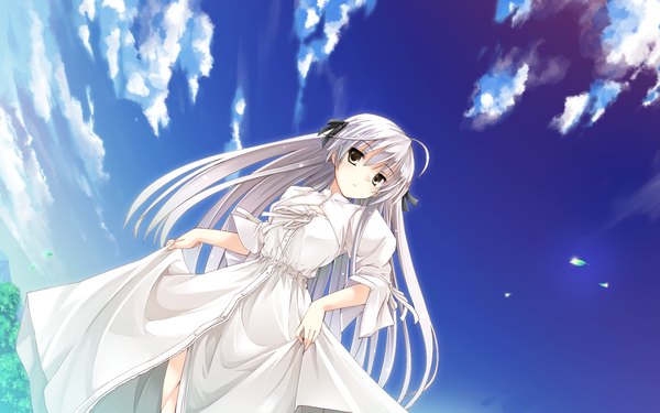 Anime picture 1920x1200 with yosuga no sora kasugano sora mutou kurihito highres wide image wallpaper dress